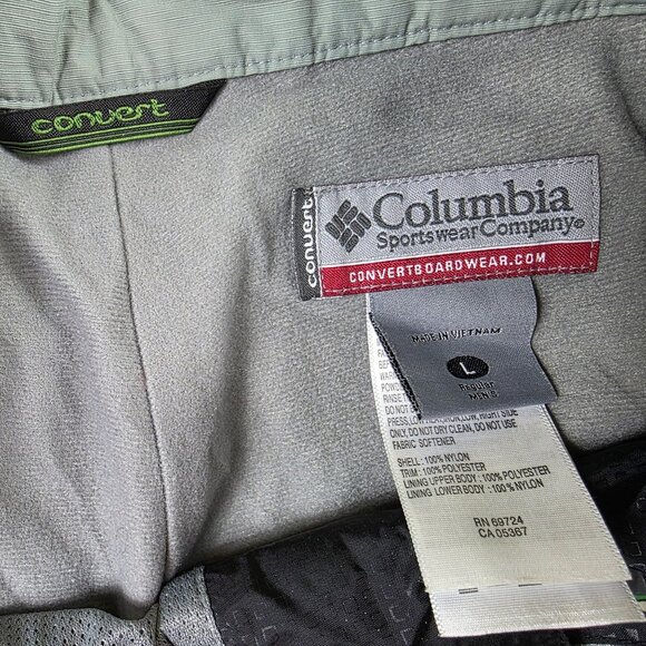 Columbia Convert Mens Large Gray Waterproof Snow Pants Nylon Winter Outdoors Ski - Picture 6 of 14